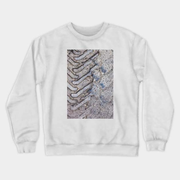 Tyreprint in the mud Crewneck Sweatshirt by textural